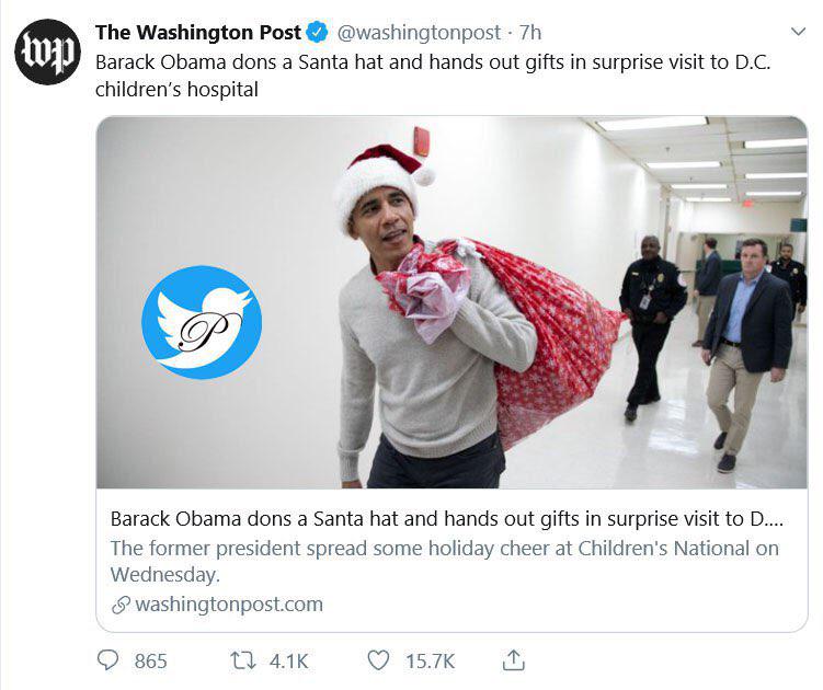 باراک اوباما بابانوئل شد +عکس