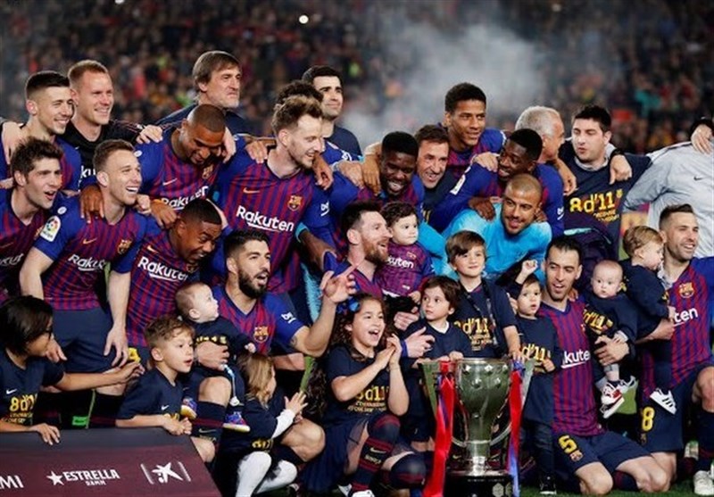 جشن قهرمانی بارسلونا از دریچه تصاویر