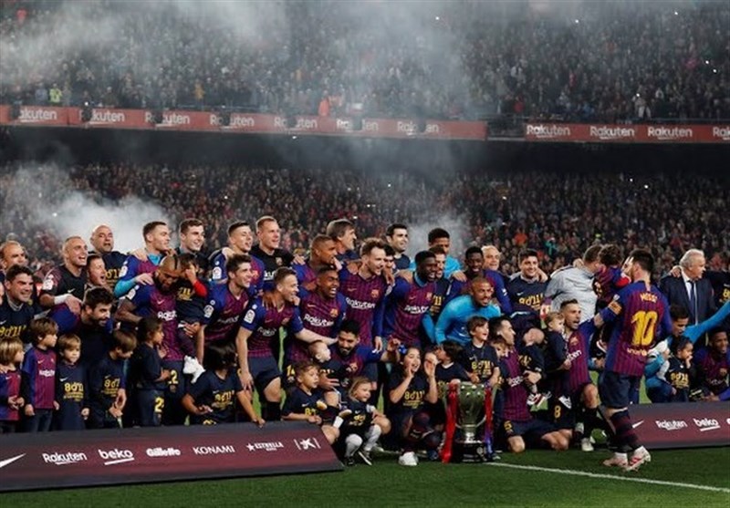 جشن قهرمانی بارسلونا از دریچه تصاویر