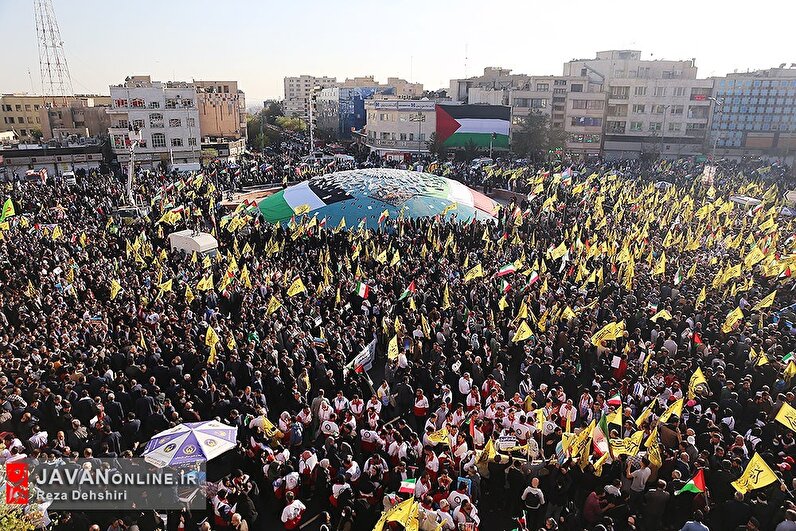 اجتماع حمایت از مردم غزه در تهران -۲
