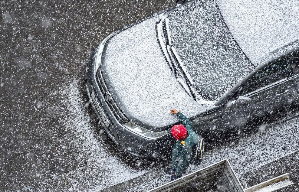 عکس/ برف بهاری در پایتخت روسیه