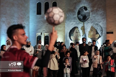 نمایش ورزشی در حاشیه بازی های جام ملت‌های آسیا در دوحه