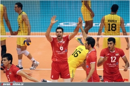 پيروزي تيم واليبال ايران مقابل برزيل