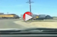 برخورد ترن با کامیون