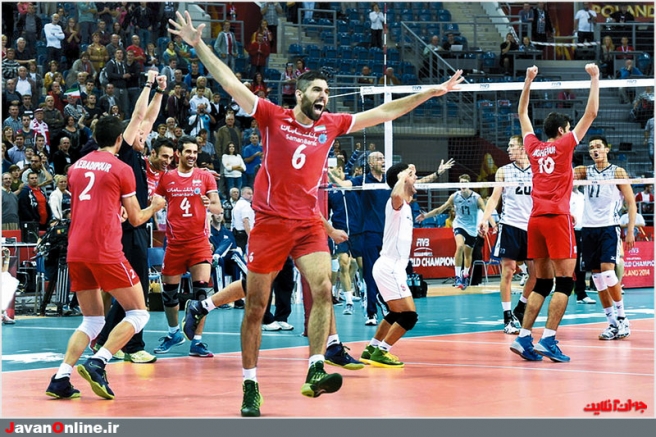 پیروزی والیبال ایران بر آمریکا