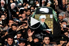 تشییع باشکوه پیکر آیت‌الله واعظ طبسی