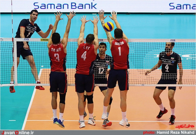 پیروزی مقتدرانه والیبال ایران مقابل آمریکا