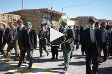 راهپیمایی صادقانه مردم یک روستا در 22 بهمن