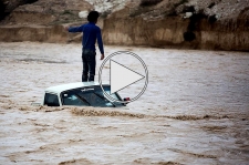 شکستن سد و جاری شدن سیل در جهرم