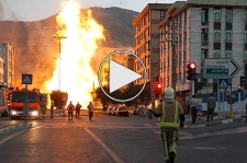 تصاویری از انفجار لوله گاز در شهران