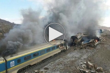 برخورد دو قطار مسافربری در سمنان