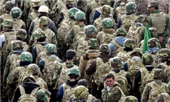 تجمع بسیجیان با عنوان مدافعان حرم در اردبیل برگزار شد