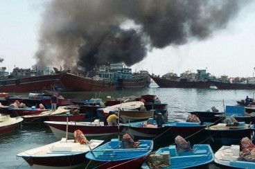 جديدترين فيلم از انفجار در اسکله کنگان بوشهر