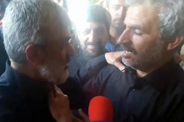 دیدار پدر شهید احمدی‌روشن با پدر شهید حججی