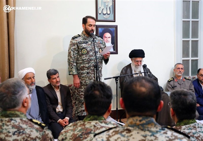 فرماندهان قرارگاه پدافند هوایی خاتم‌الانبیاء(ص) با رهبر انقلاب دیدار کردند