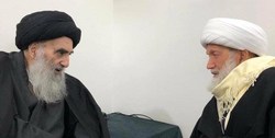 دیدار آیت‌الله سیستانی و رهبر معنوی شیعیان بحرین در نجف