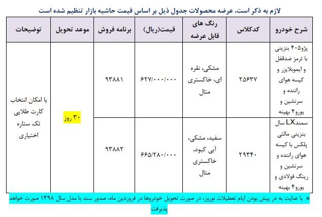 آغاز فروش فوری سمند ال‌ایکس و پژو ۴۰۵