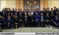 روحانی در دیدار بازیکنان، مربیان و اعضای کادر فنی تیم ملی فوتبال