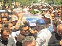 تشییع پیکر مطهر بسیجی مدافع حرم  شهید موسی رجبی در اسلامشهر