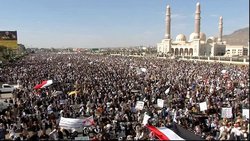 راهپیمایی میلیونی در صعده یمن علیه آمریکا