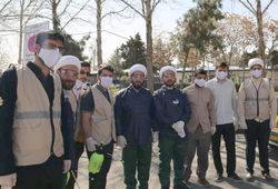 طلاب و روحانیون استان البرز در کنار مدافعان سلامت