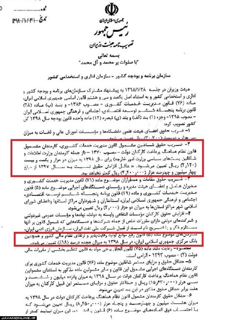 حقوق کارمندان دولت