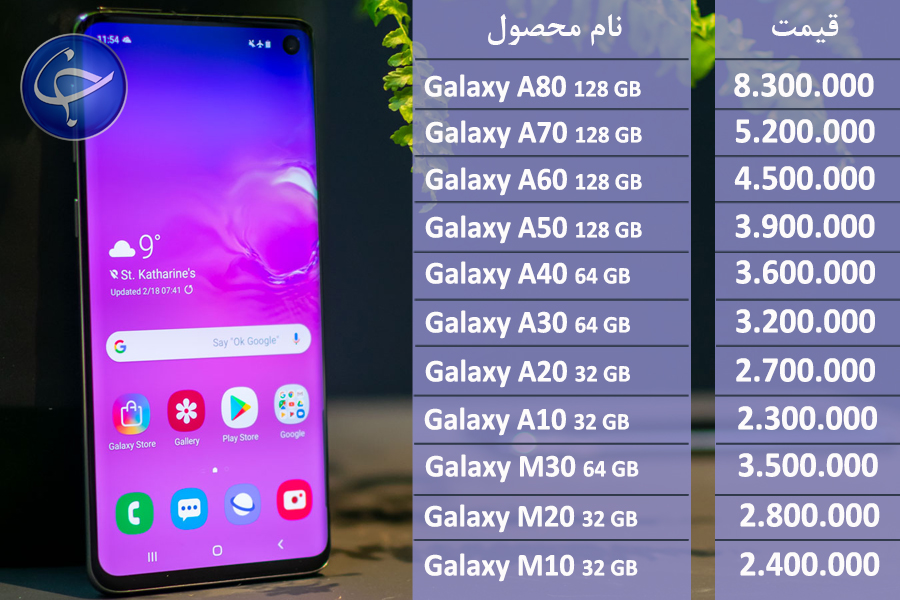 قیمت تلفن همراه سامسونگ