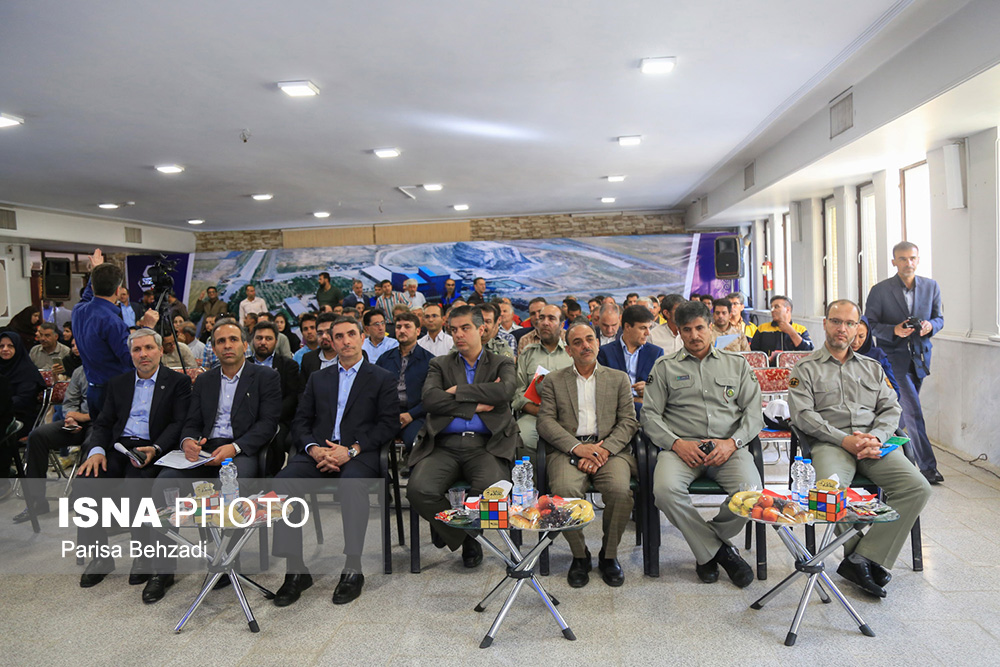 افتتاح خط انتقال باطله ‌ها شرکت معدنی املاح ایران به تالاب میقان