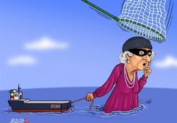 کاریکاتور با «ملکه کشتی‌ربا» در خط مقدم هنر انقلابی