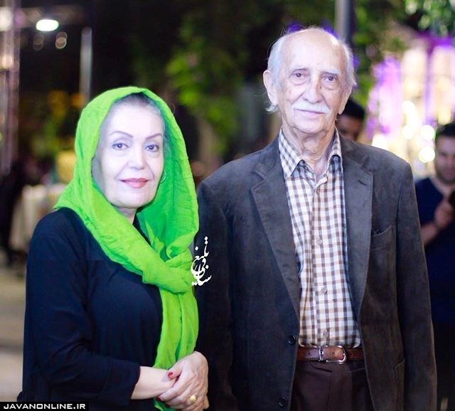 داریوش اسدزاده در کنار همسرش