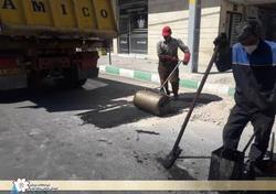 تداوم آسفالت ریزی و لکه گیری معابر سطح حوزه