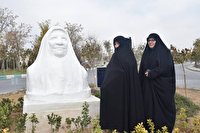 سردیس مادر شهید شاملو در اراک رونمایی شد