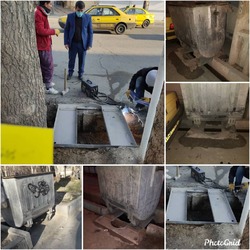 جانمایی و نصب زیر مخزنی های بتنی و فلزی سطل زباله در اماکن عمومی مشکین دشت