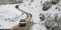 بارش برف و باران در جاده‌های ۹ استان