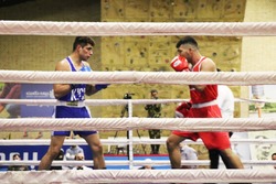 مسابقه دوستانه بوکس منتخب ارتش با تیم ملی سوریه برگزار شد