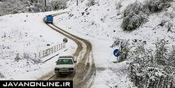 بارش برف و باران در محور‌های ۱۶ استان