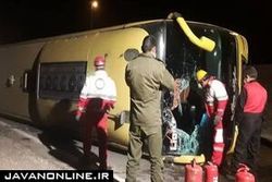 واژگونی اتوبوس در جاده سلفچگان -قم