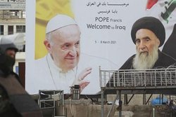 رهبر کاتولیک‌های جهان با آیت‌الله سیستانی دیدار کرد