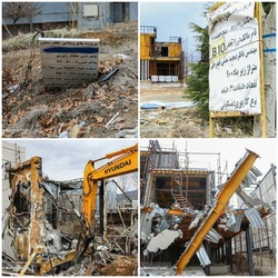 تخریب ۶ ویلای متهم فراری پرونده طبری در کلاک