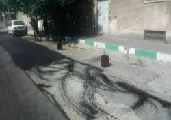 آسفالت ریزی و لکه گیری محدوده سه راه حافظ