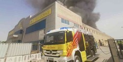آتش‌سوزی در منطقه صنعتی «جبل علی» امارات