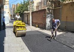 آسفالت ریزی و لکه گیری کوچه شیرازیان واقع در خیابان دانشسرا