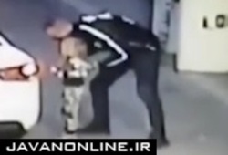 لحظه ربوده شدن دختر خردسال در پمپ بنزین