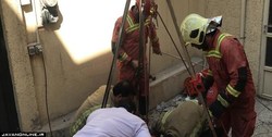 سقوط مرد جوان در داخل چاه ۳۵ متری