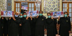 طواف و اقامه نماز بر «شهدای خان طومان» در حرم مطهر رضوی/ بدرقه از معراج شهدای مشهد