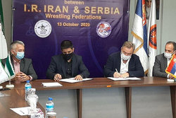 تفاهم نامه همکاری فدراسیون‌های کشتی ایران و صربستان امضا شد
