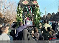 پیکر مطهر شهید مدافع وطن در شهرستان فراهان تشییع شد