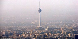 آلودگی هوا طی ۲۴ ساعت گذشته در تهران