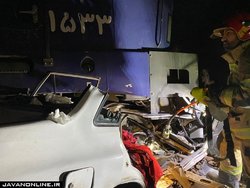برخورد قطار با پراید/ ۲ نفر مصدوم شدند