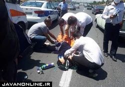 عبور عابر پیاده از عرض بزرگراه منجر به مرگ شد
